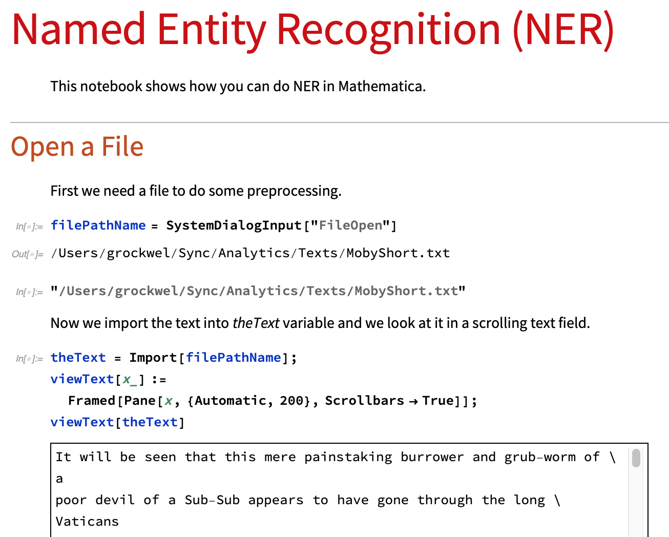 Mathematica Notebook